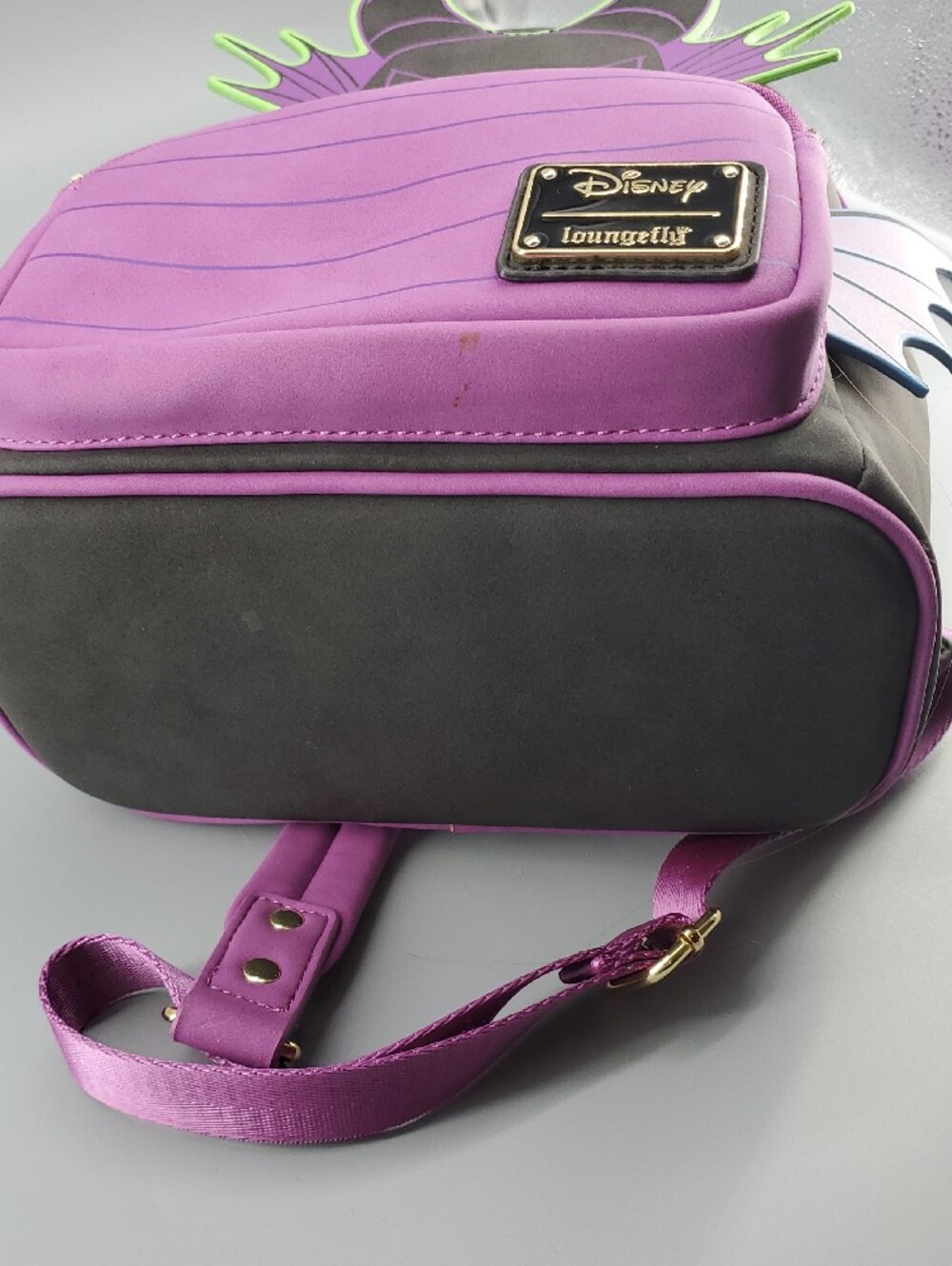 Loungefly Purple & Green Maleficent Mini Backpack - Picture 6 of 10
